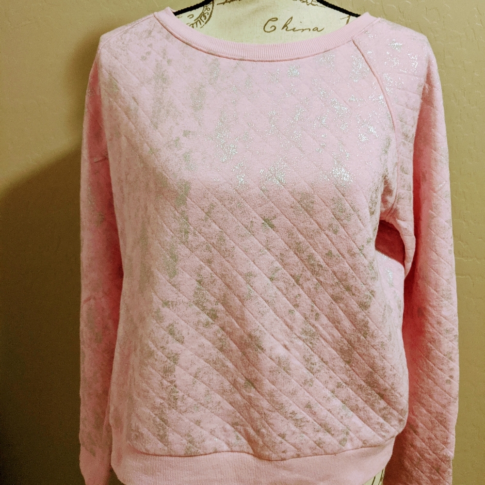 Pink and Silver Shimmer Glamour Sweatshirt
